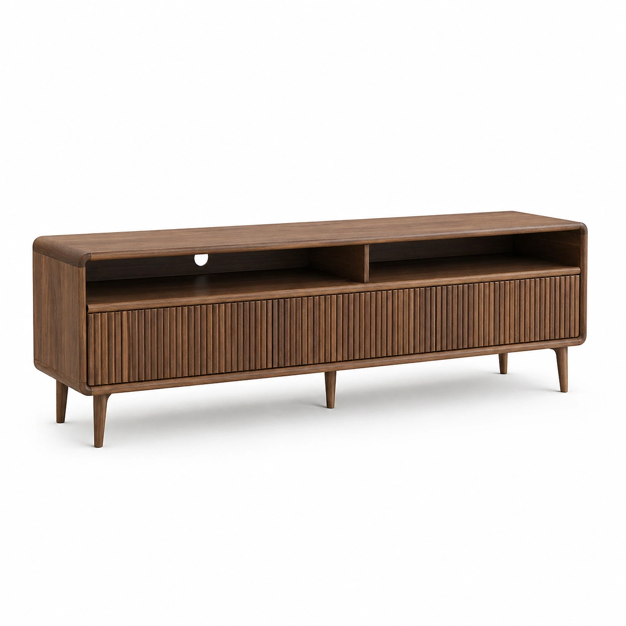 Mueble TV madera minimalista bajo-orderkivo